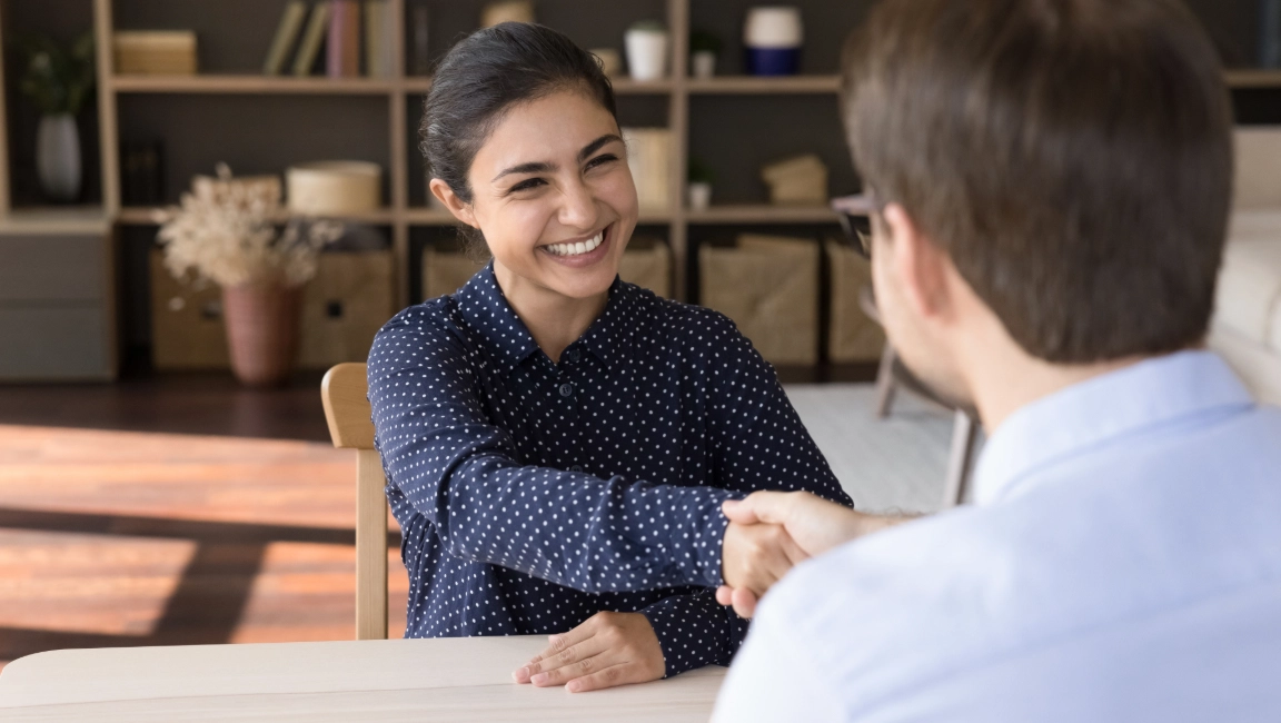 Indian college student job interview